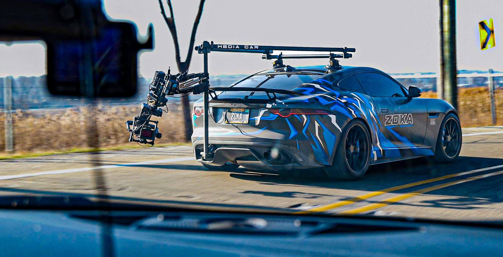 Jaguar F-Type R Camera Car Action Shot